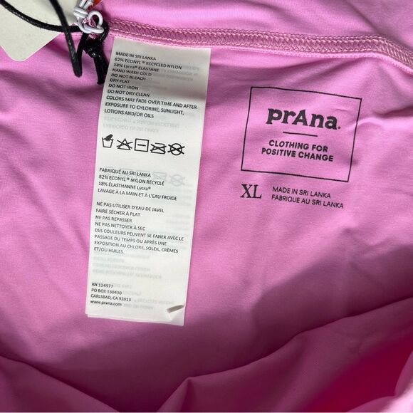 Prana Womens Summer Wave Lined Swimsuit Bottom Bikini Size XL Cosmos Pink NWT - Picture 4 of 9